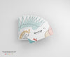 Minimal Business Visiting Card Mockup In Hand Fan Disposition. Psd