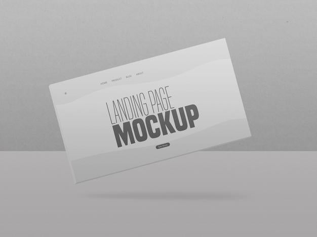 Minimal Clean Landing Page Website Mockup Psd