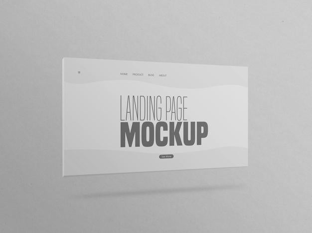 Minimal Clean Landing Page Website Mockup Psd
