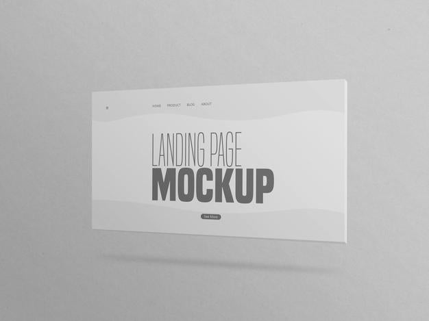Minimal Clean Landing Page Website Mockup Psd