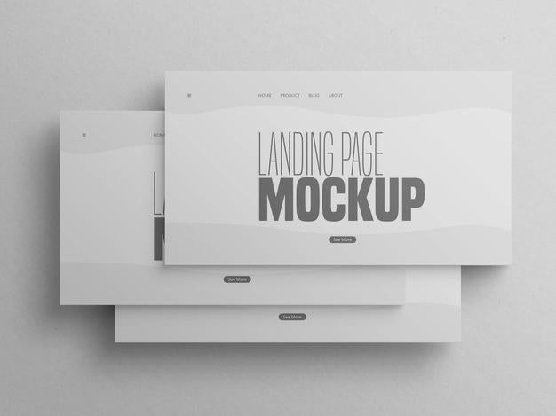 Minimal Clean Multiple Landing Page Website Mockup Psd