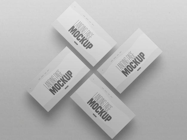 Minimal Clean Multiple Landing Page Website Mockup Psd