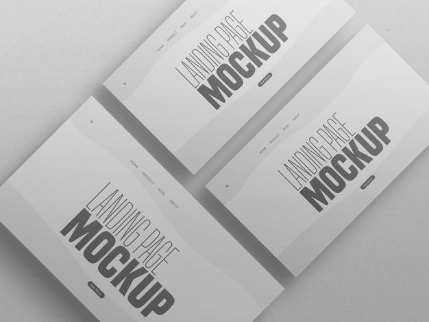 Minimal Clean Multiple Landing Page Website Mockup Psd