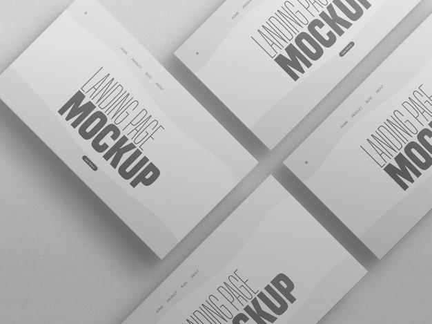 Minimal Clean Multiple Landing Page Website Mockup Psd