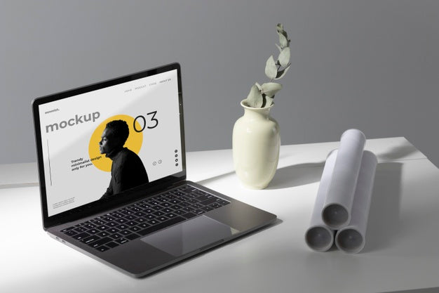 Minimal Desktop Workspace Mock-Up Design Psd