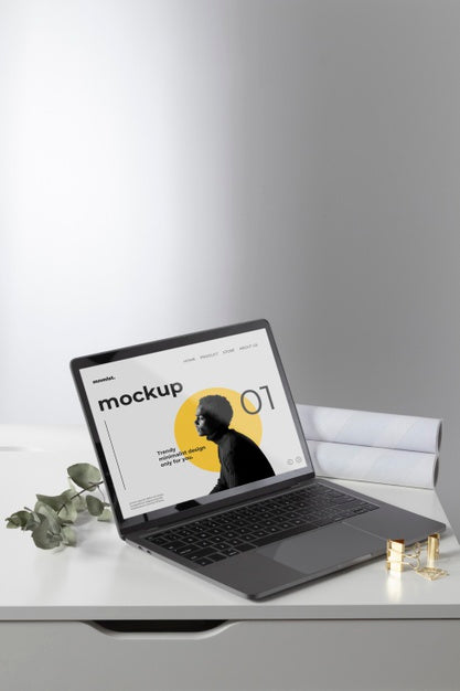 Minimal Desktop Workspace Mock-Up Design Psd