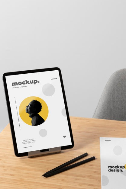 Minimal Desktop Workspace Mock-Up Design Psd