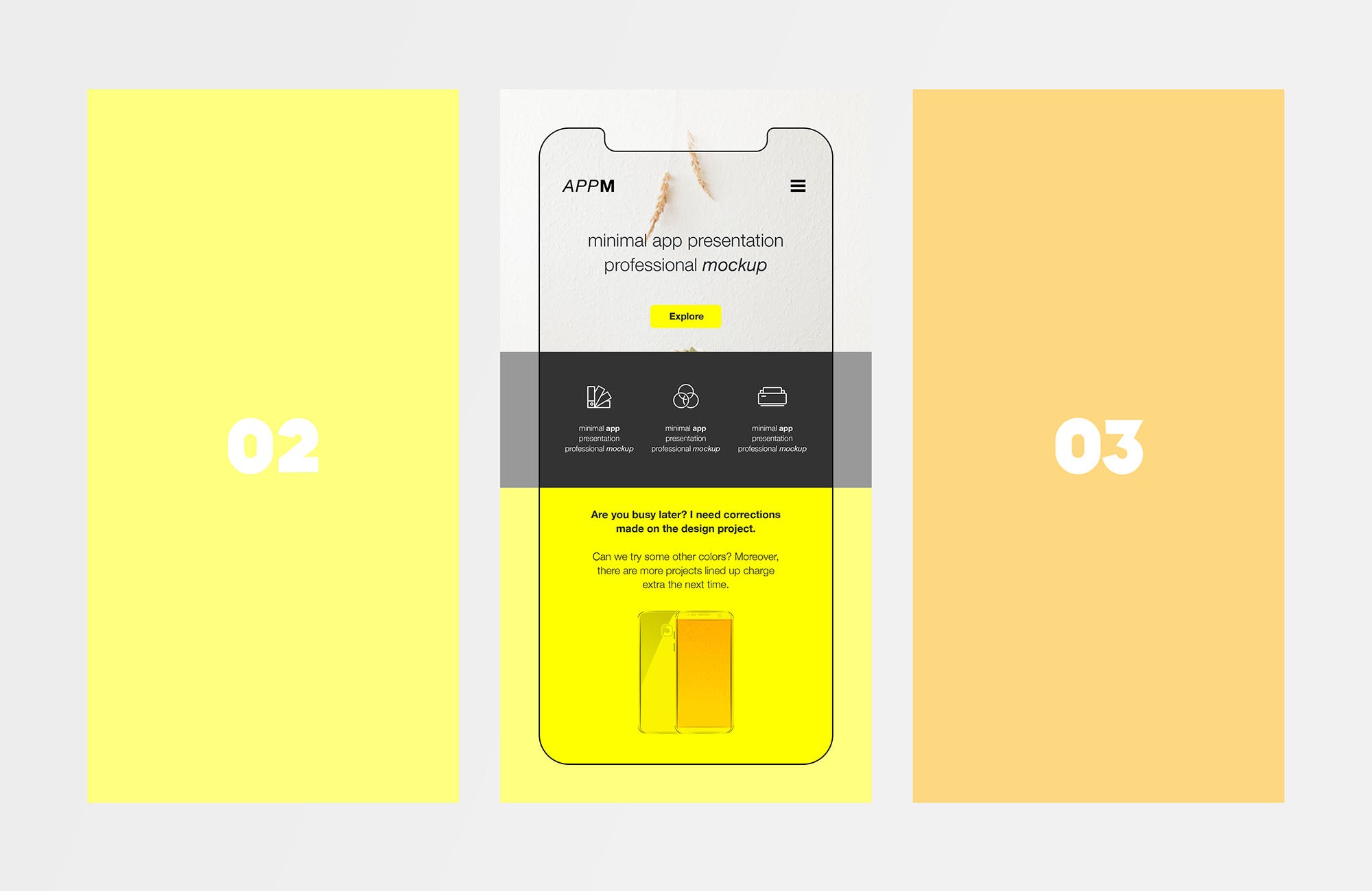 Minimal Flat App Presentation Mockup