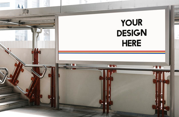 Minimal Large-Scale Horizontal Billboard Mockup Psd