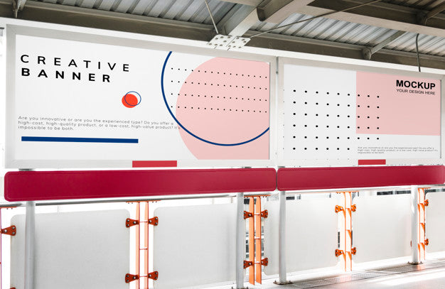 Minimal Large-Scale Horizontal Billboard Mockup Psd