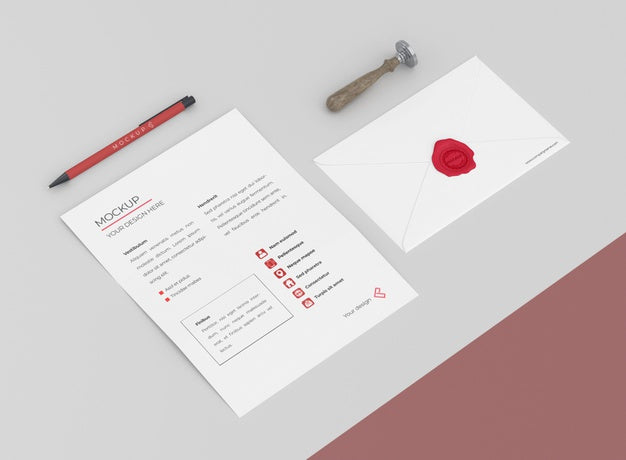 Minimal Mock-Up Stationery Arrangement Psd