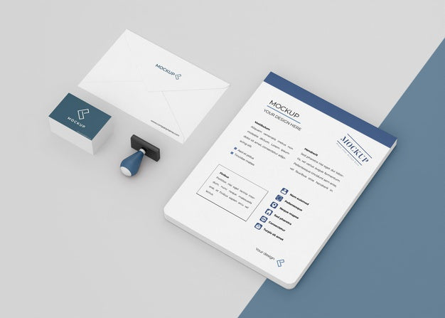 Minimal Mock-Up Stationery Composition Psd