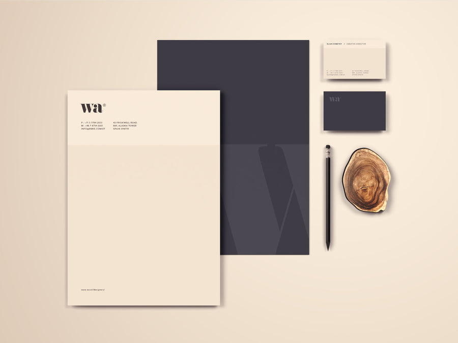 Minimal Overhead Stationery Mockup