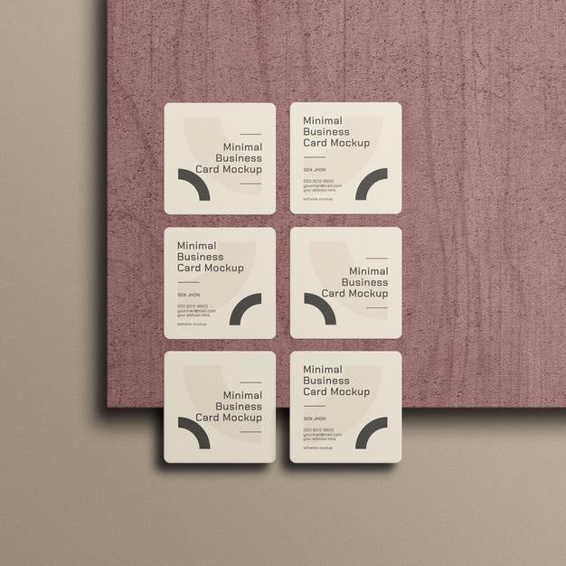 Minimal Square Business Card Mockup Psd