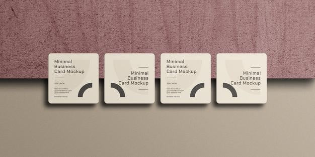 Minimal Square Business Card Mockup Psd