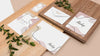 Minimal Stationery And Leaves High Angle Psd