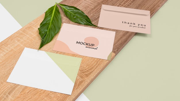 Minimal Stationery And Plant Assortment Psd