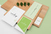 Minimal Stationery And Plants Psd