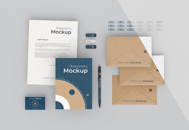 Minimal Stationery Objects Assortment Psd