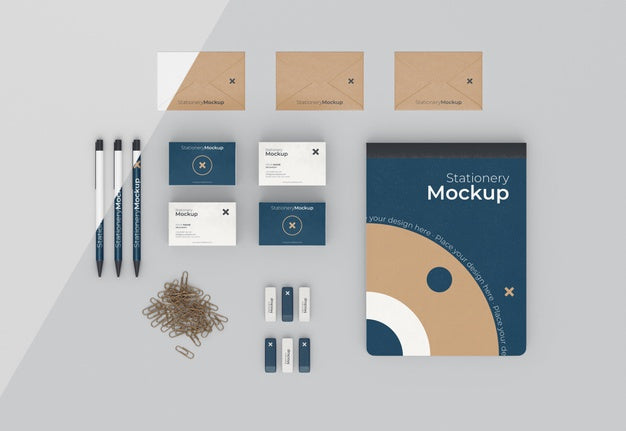 Minimal Stationery Objects Assortment Psd