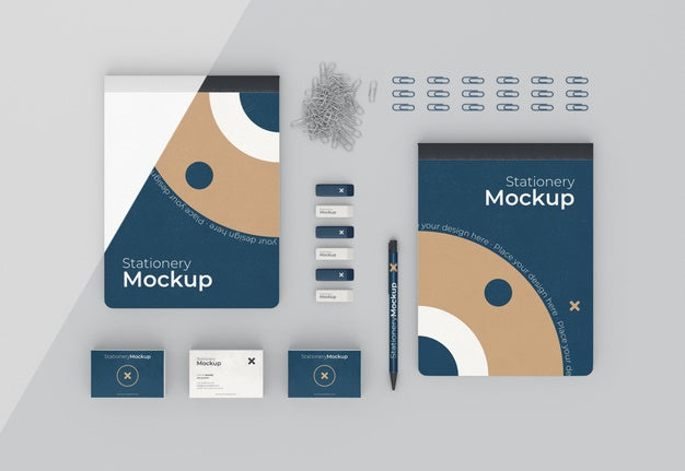 Minimal Stationery Objects Composition Psd