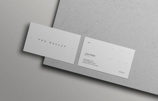 Minimal White Business Card Mockup Psd