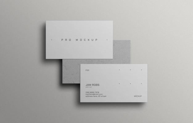 Minimal White Business Card Mockup Psd