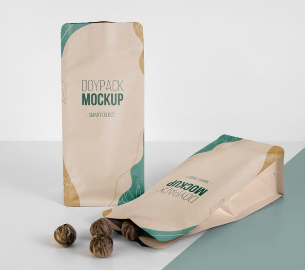 Minimalist Arrangement Of Doypack Mock-Up Psd