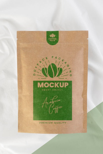 Minimalist Arrangement Of Doypack Mock-Up Psd