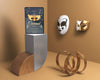 Minimalist Decor With Golden Rings And Masks Psd