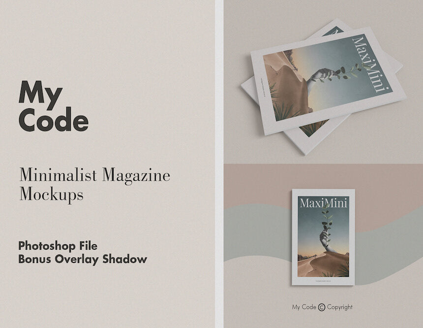 Minimalist Magazine Mockups
