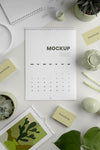 Minimalist Mock-Up Calendar Arrangement Psd