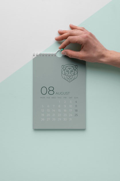 Minimalist Mock-Up Calendar Assortment Psd