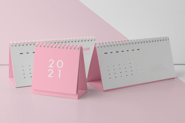 Minimalist Mock-Up Calendar Assortment Psd