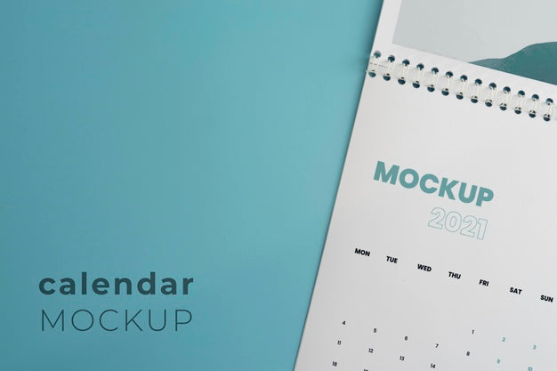 Minimalist Mock-Up Calendar Composition Psd