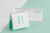 Minimalist Mock-Up Calendar Composition Psd