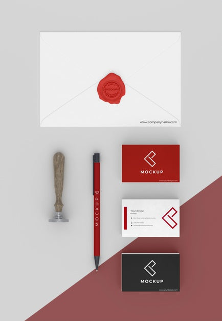 Minimalist Mock-Up Stationery Arrangement Psd