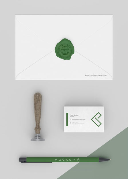 Minimalist Mock-Up Stationery Arrangement Psd