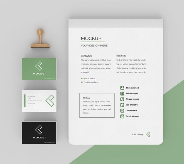 Minimalist Mock-Up Stationery Composition Psd