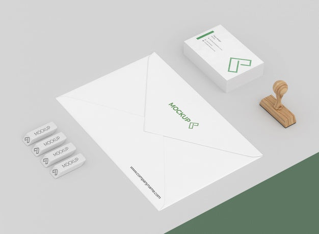 Minimalist Mock-Up Stationery Composition Psd