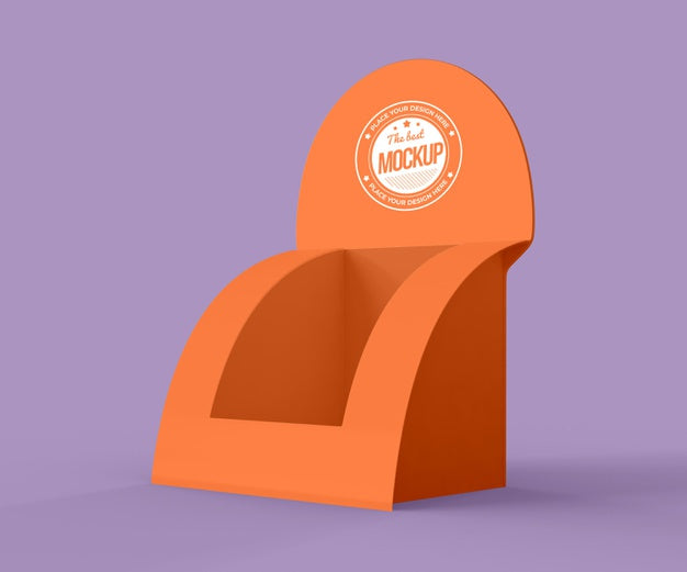 Minimalist Orange Exhibitor Mock-Up Psd