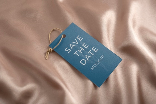 Minimalist Save The Date Stationary Mockup Psd