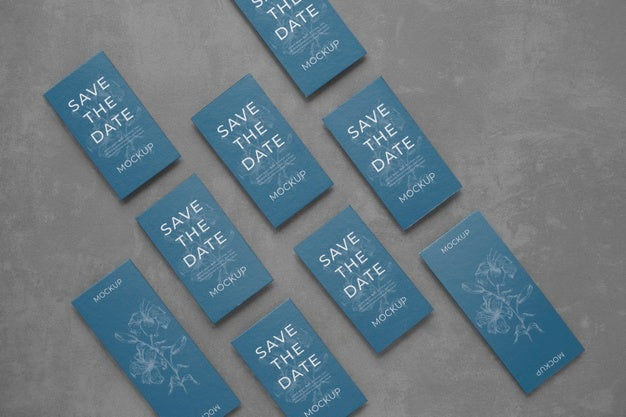 Minimalist Save The Date Stationary Mockup Psd