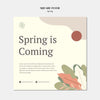 Minimalist Spring Square Flyer Template Psd