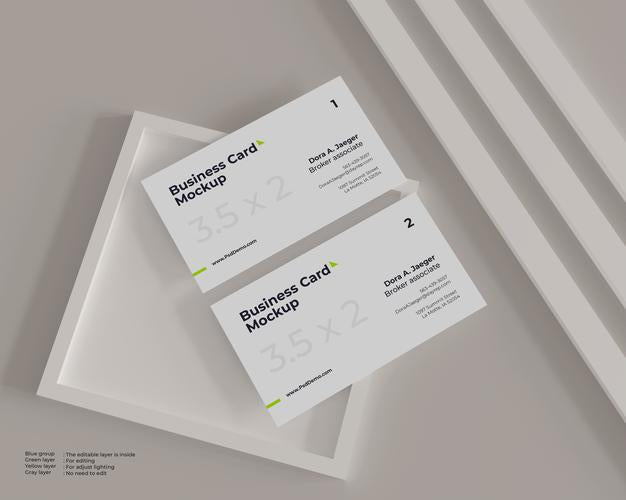 Minimalist Two Business Card Mockup Psd
