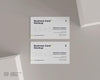 Minimalist Two White Business Cards Mockup Looks Top View Psd
