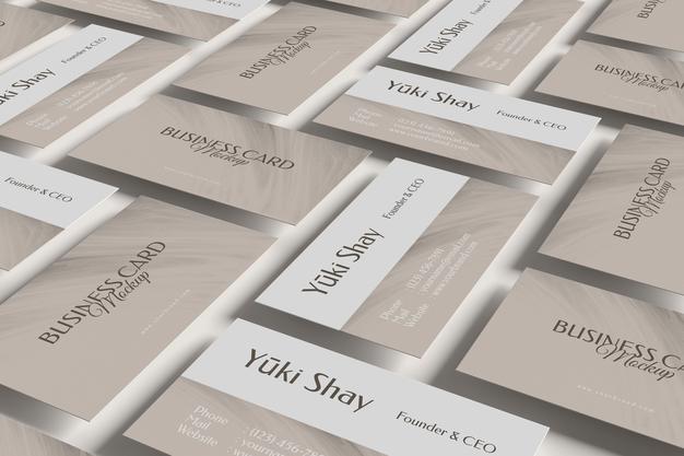 Minimalist Visiting Business Card Mockup Psd