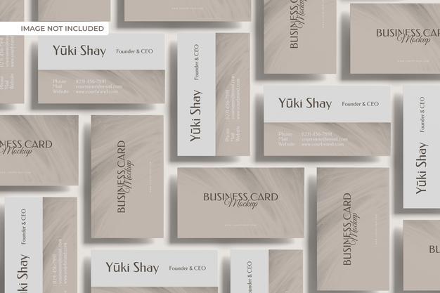 Minimalist Visiting Business Card Mockup Psd