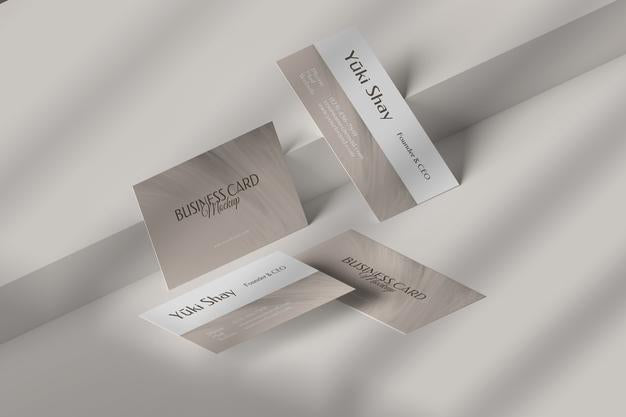 Minimalist Visiting Business Card Mockup Psd