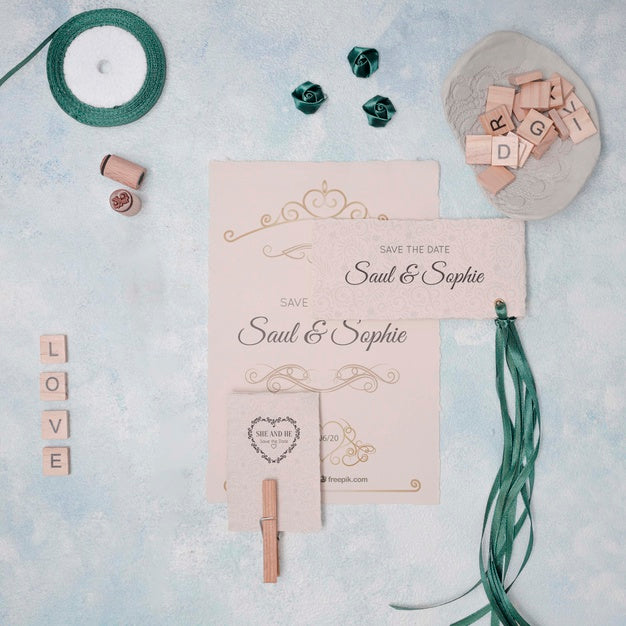 Minimalist Wedding Invitations Psd